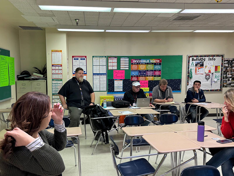 Group of teachers in classroom